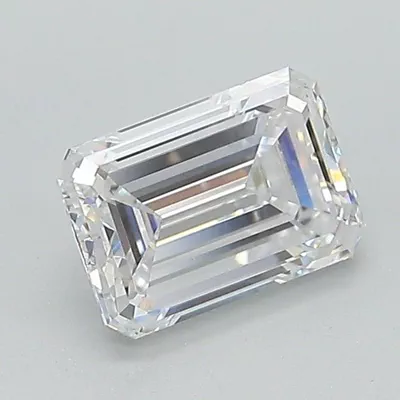 1.09ct D VVS2 Rare Carat Ideal Cut Emerald Lab Grown Diamond