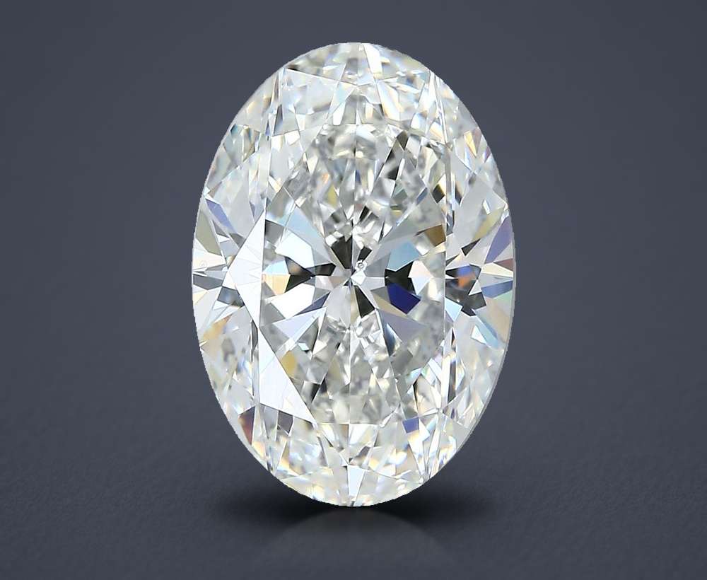 4.01ct H SI1 Rare Carat Ideal Cut Oval Diamond