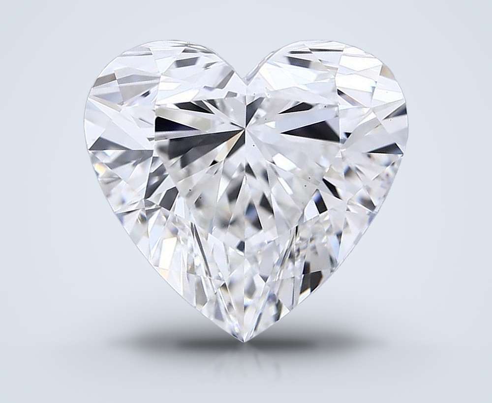 6.66ct F VS1 Rare Carat Ideal Cut Heart Lab Grown Diamond