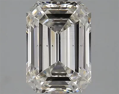 2.92ct H SI1 Rare Carat Ideal Cut Emerald Lab Grown Diamond