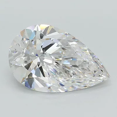 3.09ct E VS1 Rare Carat Ideal Cut Pear Lab Grown Diamond