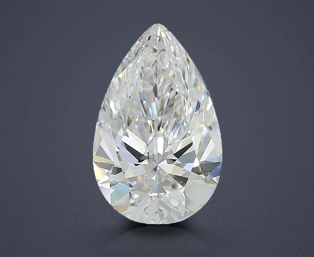 3.09ct E VS1 Rare Carat Ideal Cut Pear Lab Grown Diamond