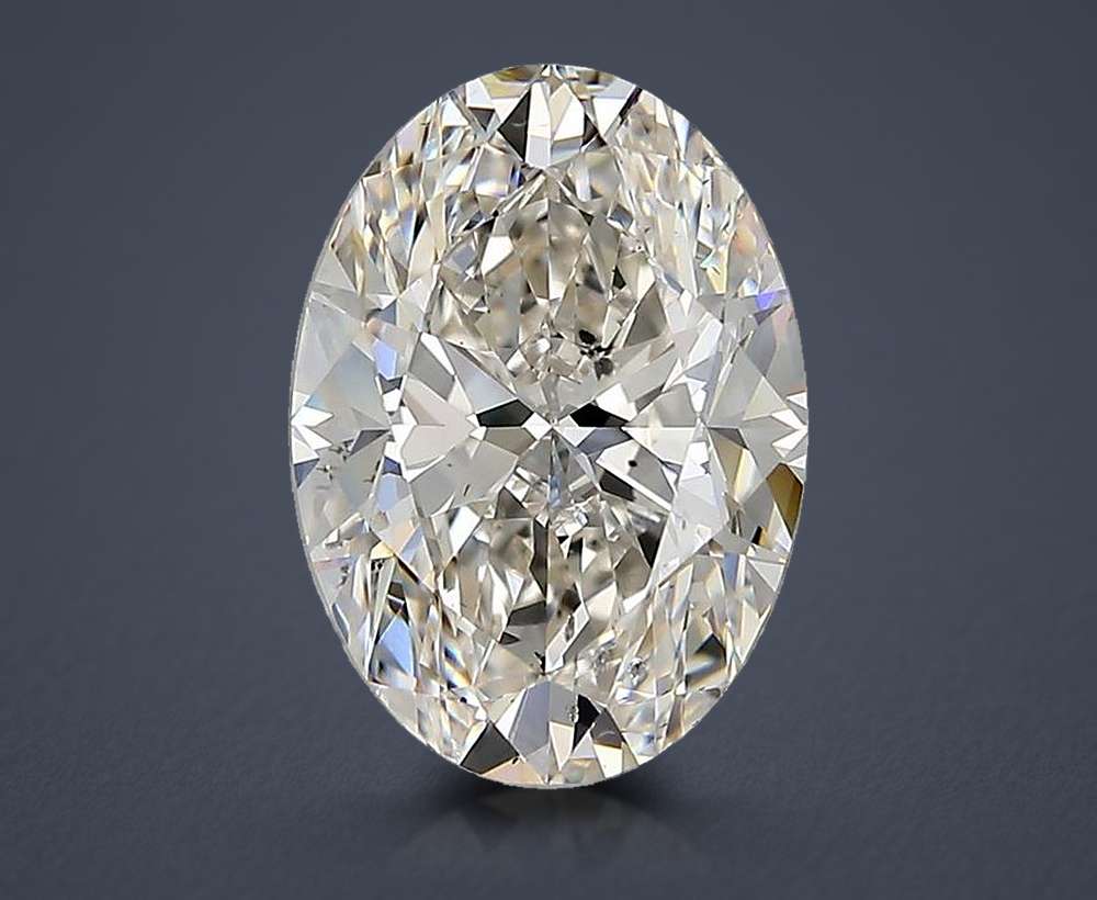 3.08ct I SI2 Rare Carat Ideal Cut Oval Diamond