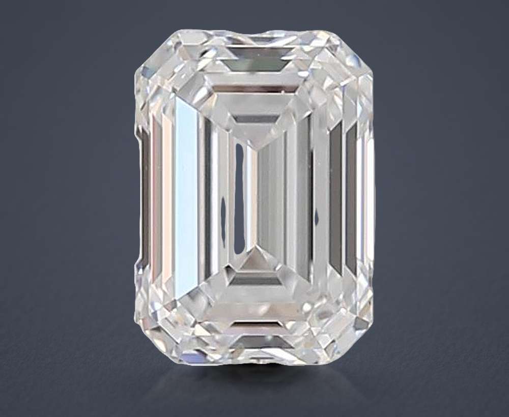 1.57ct D VVS2 Rare Carat Ideal Cut Emerald Lab Grown Diamond