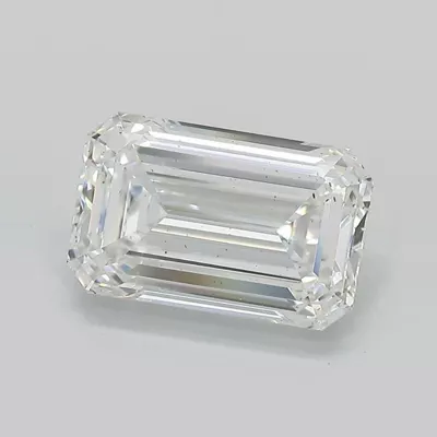 3.13ct E SI1 Rare Carat Ideal Cut Emerald Lab Grown Diamond
