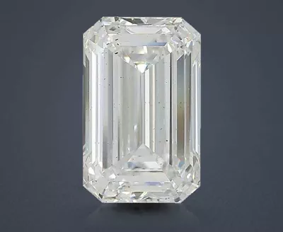 3.13ct E SI1 Rare Carat Ideal Cut Emerald Lab Grown Diamond