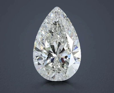 7.08ct H SI2 Rare Carat Ideal Cut Pear Diamond