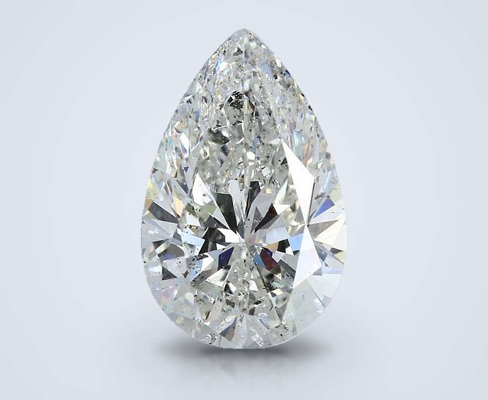 7.08ct H SI2 Rare Carat Ideal Cut Pear Diamond
