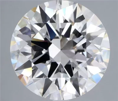 5.04ct H IF Rare Carat Ideal Cut Round Diamond