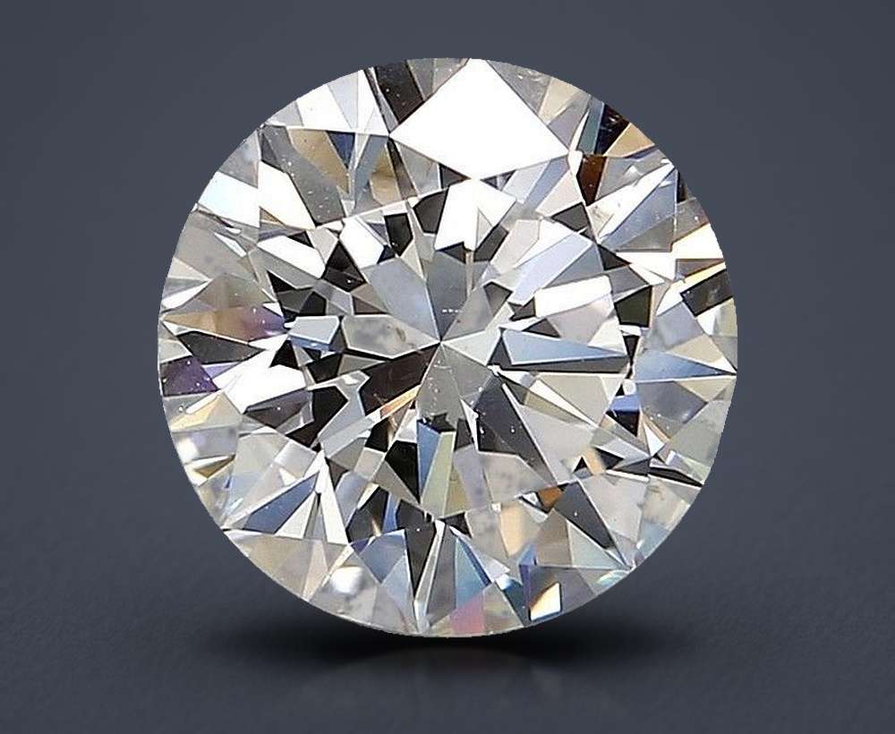 3.02ct G SI1 Rare Carat Ideal Cut Round Diamond