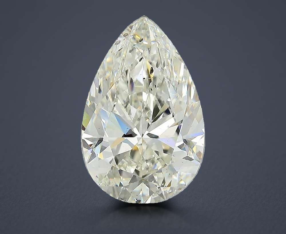 5.01ct J SI2 Rare Carat Ideal Cut Pear Diamond