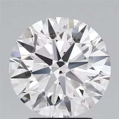 2.61ct E SI1 Rare Carat Ideal Cut Round Diamond