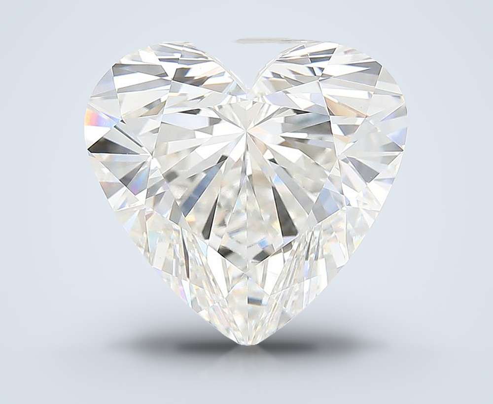 6.66ct F VVS2 Rare Carat Ideal Cut Heart Lab Grown Diamond
