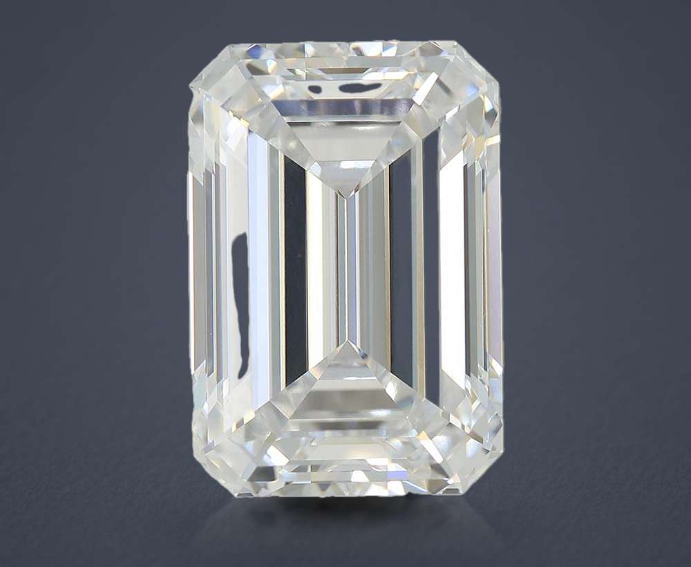 6.43ct E VVS2 Rare Carat Ideal Cut Emerald Lab Grown Diamond
