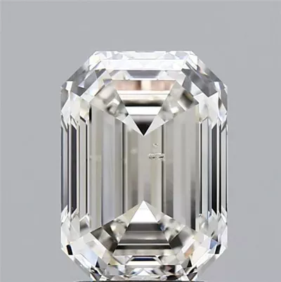 2.66ct K SI2 Rare Carat Ideal Cut Emerald Diamond
