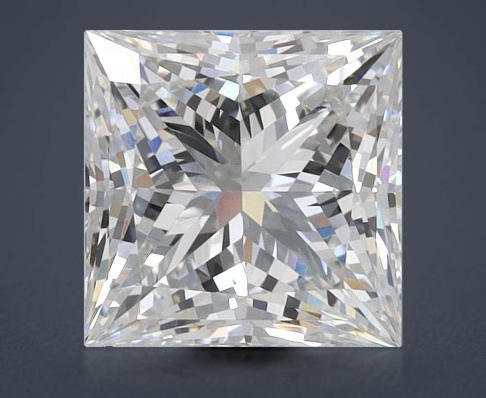 2.10ct E VS1 Rare Carat Ideal Cut Princess Lab Grown Diamond