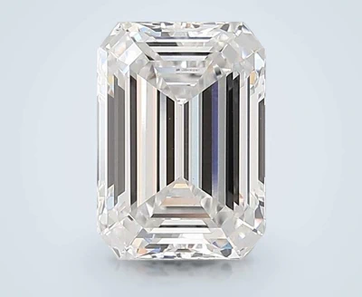 3.90ct F VS1 Rare Carat Ideal Cut Emerald Lab Grown Diamond