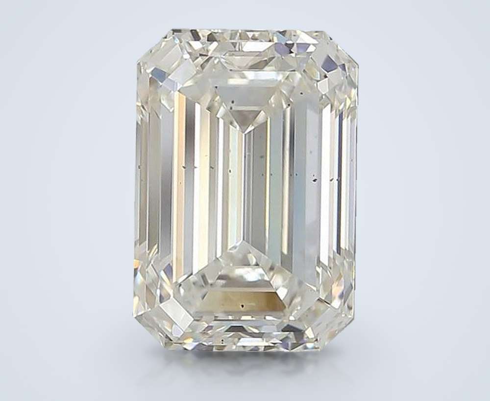 5.60ct H SI1 Rare Carat Ideal Cut Emerald Lab Grown Diamond