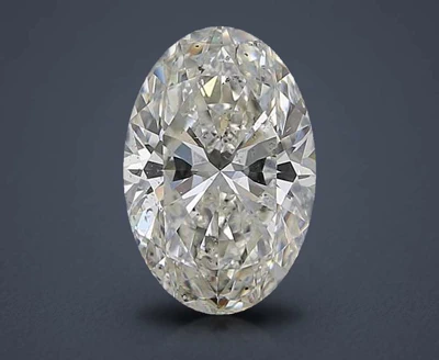 3.22ct J SI2 Rare Carat Ideal Cut Oval Diamond