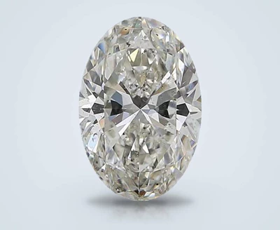 3.22ct J SI2 Rare Carat Ideal Cut Oval Diamond