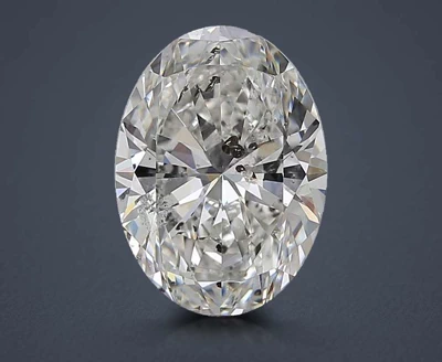 4.00ct F SI2 Rare Carat Ideal Cut Oval Diamond
