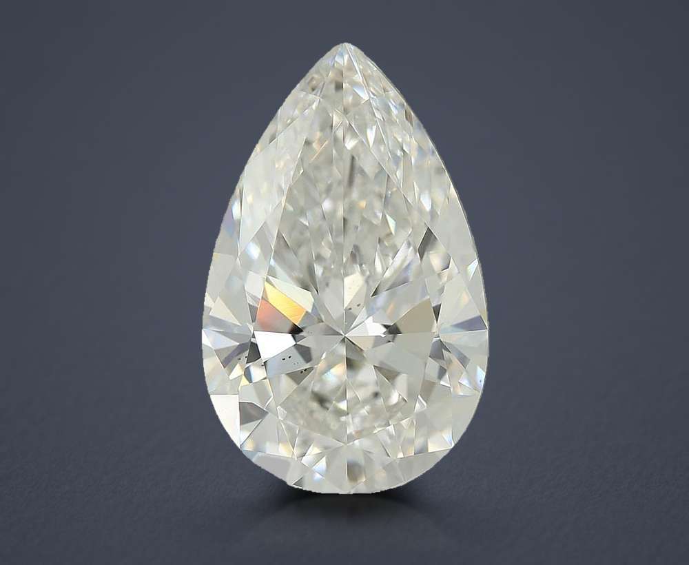 3.82ct E VS2 Rare Carat Ideal Cut Pear Lab Grown Diamond