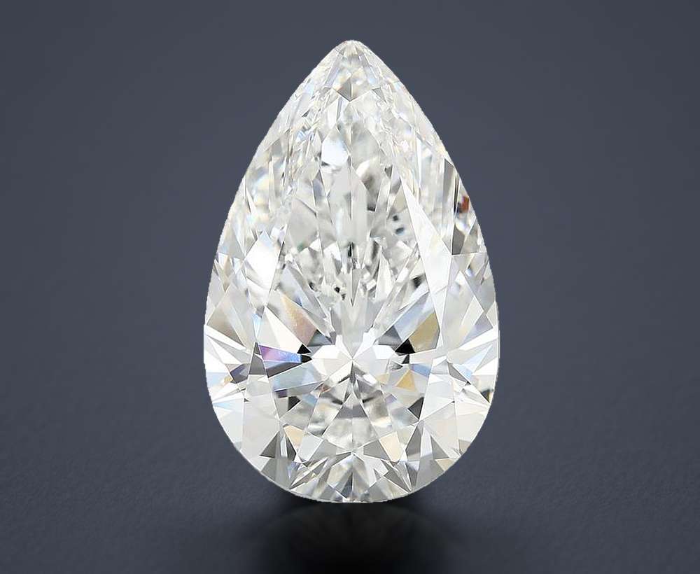 11.62ct E VVS2 Rare Carat Ideal Cut Pear Lab Grown Diamond