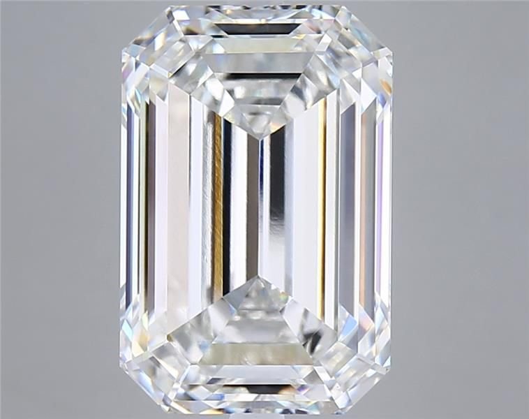 12.03ct F VVS2 Rare Carat Ideal Cut Emerald Lab Grown Diamond