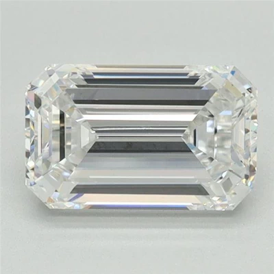 9.06ct F VVS2 Rare Carat Ideal Cut Emerald Lab Grown Diamond