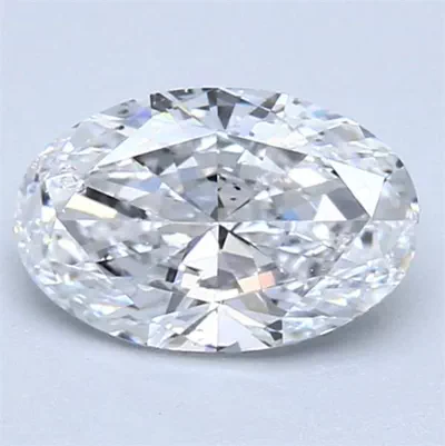 1.00ct D SI2 Rare Carat Ideal Cut Oval Diamond