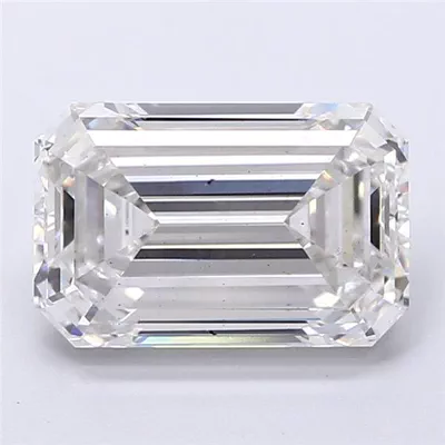 4.04ct F VS2 Rare Carat Ideal Cut Emerald Lab Grown Diamond