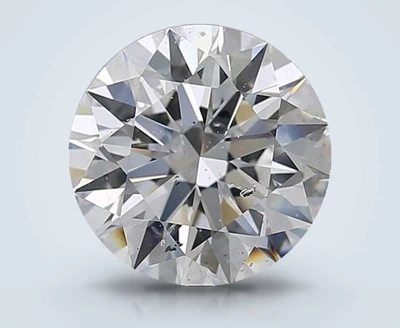 4.01ct E SI2 Rare Carat Ideal Cut Round Diamond