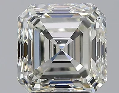 2.51ct J SI1 Rare Carat Ideal Cut Asscher Diamond