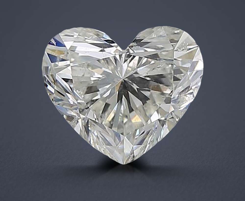 3.01ct J SI2 Rare Carat Ideal Cut Heart Diamond