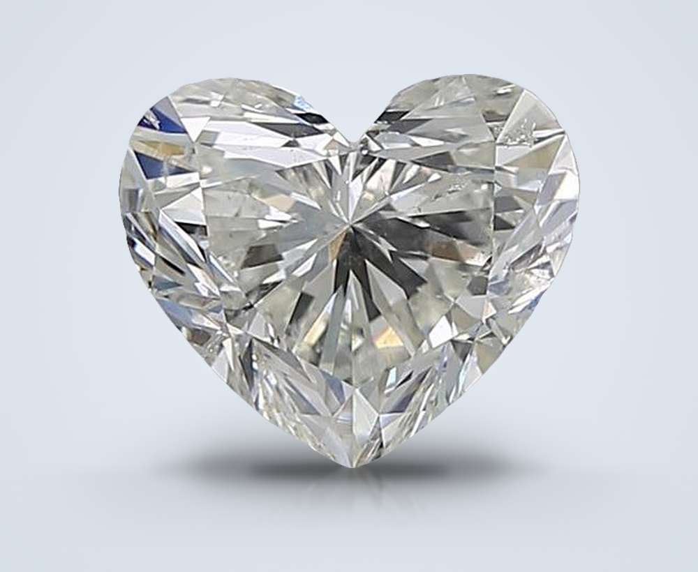 3.01ct J SI2 Rare Carat Ideal Cut Heart Diamond