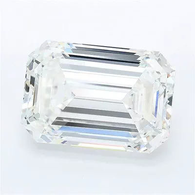 6.57ct F VVS2 Rare Carat Ideal Cut Emerald Lab Grown Diamond