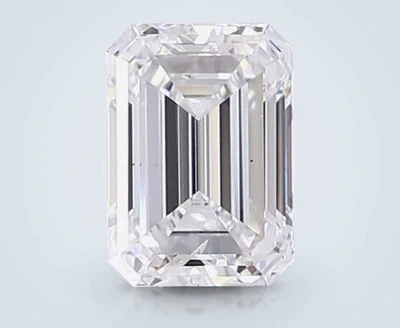 1.51ct E SI1 Rare Carat Ideal Cut Emerald Lab Grown Diamond