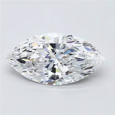 3.01ct D SI1 Rare Carat Ideal Cut Marquise Diamond