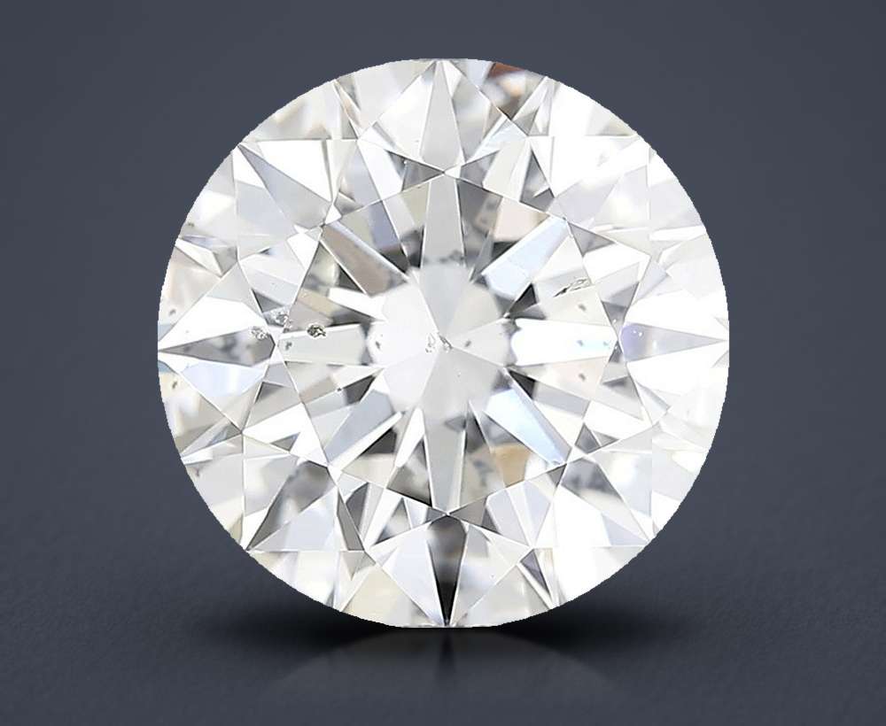 3.01ct G SI2 Rare Carat Ideal Cut Round Diamond