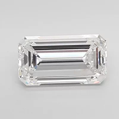 2.11ct E VVS2 Excellent Cut Emerald Lab Grown Diamond