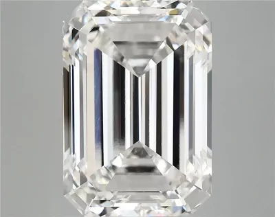 12.33ct F VVS2 Rare Carat Ideal Cut Emerald Lab Grown Diamond