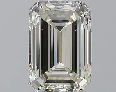 5.01ct K SI1 Rare Carat Ideal Cut Emerald Diamond
