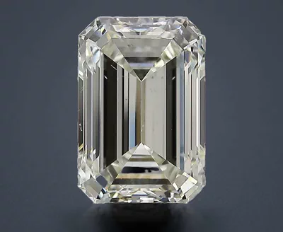 5.01ct K SI1 Rare Carat Ideal Cut Emerald Diamond
