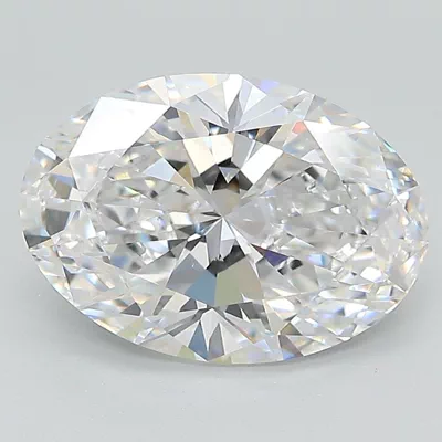 3.07ct D VVS2 Rare Carat Ideal Cut Oval Lab Grown Diamond