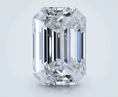 5.09ct G SI1 Rare Carat Ideal Cut Emerald Diamond