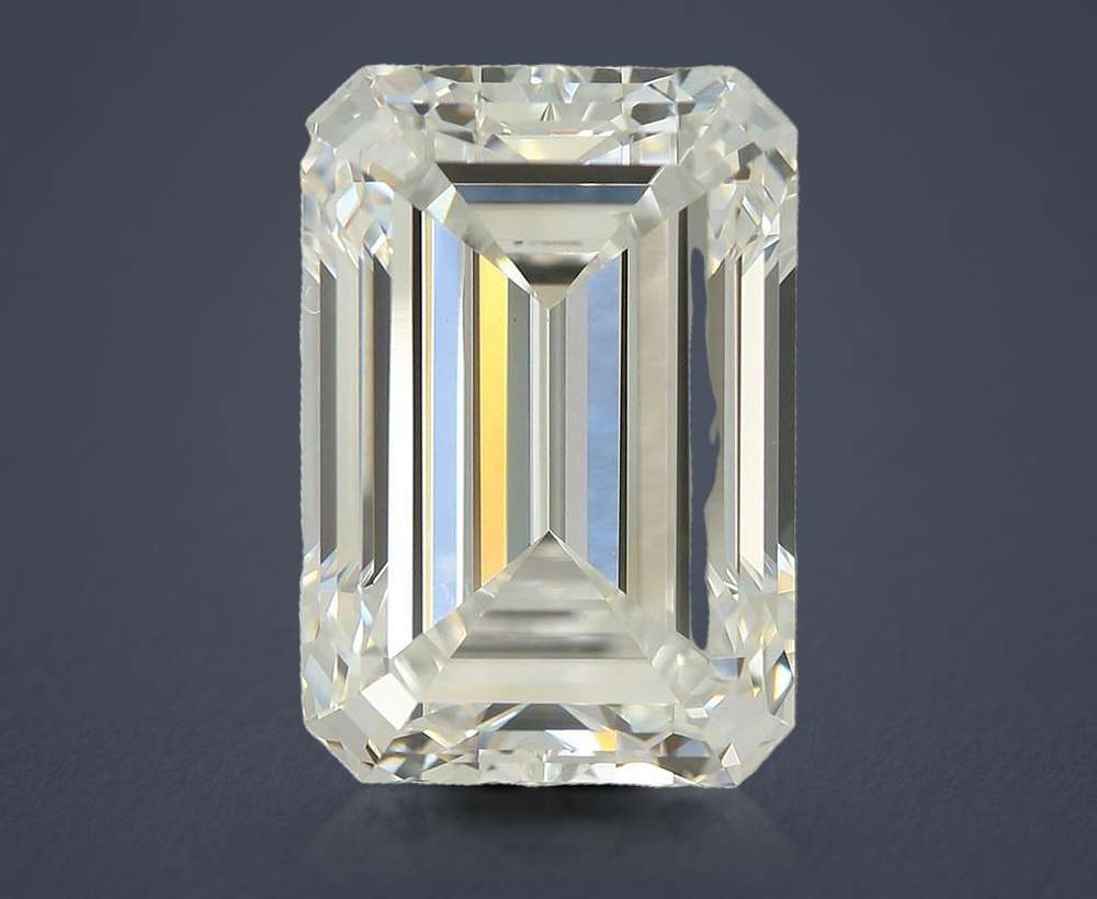7.09ct F VS1 Rare Carat Ideal Cut Emerald Lab Grown Diamond