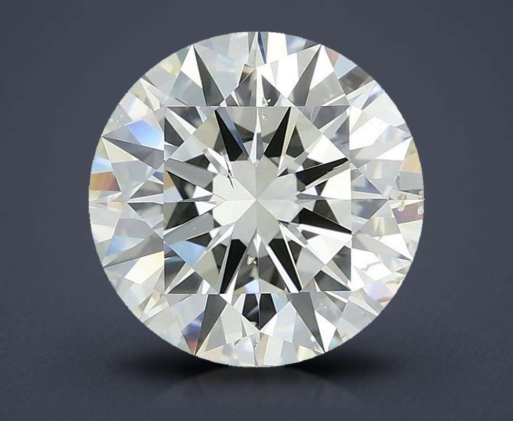 3.02ct I VS2 Rare Carat Ideal Cut Round Diamond