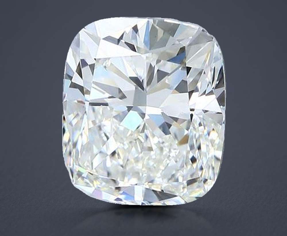5.03ct J VS2 Rare Carat Ideal Cut Cushion Diamond