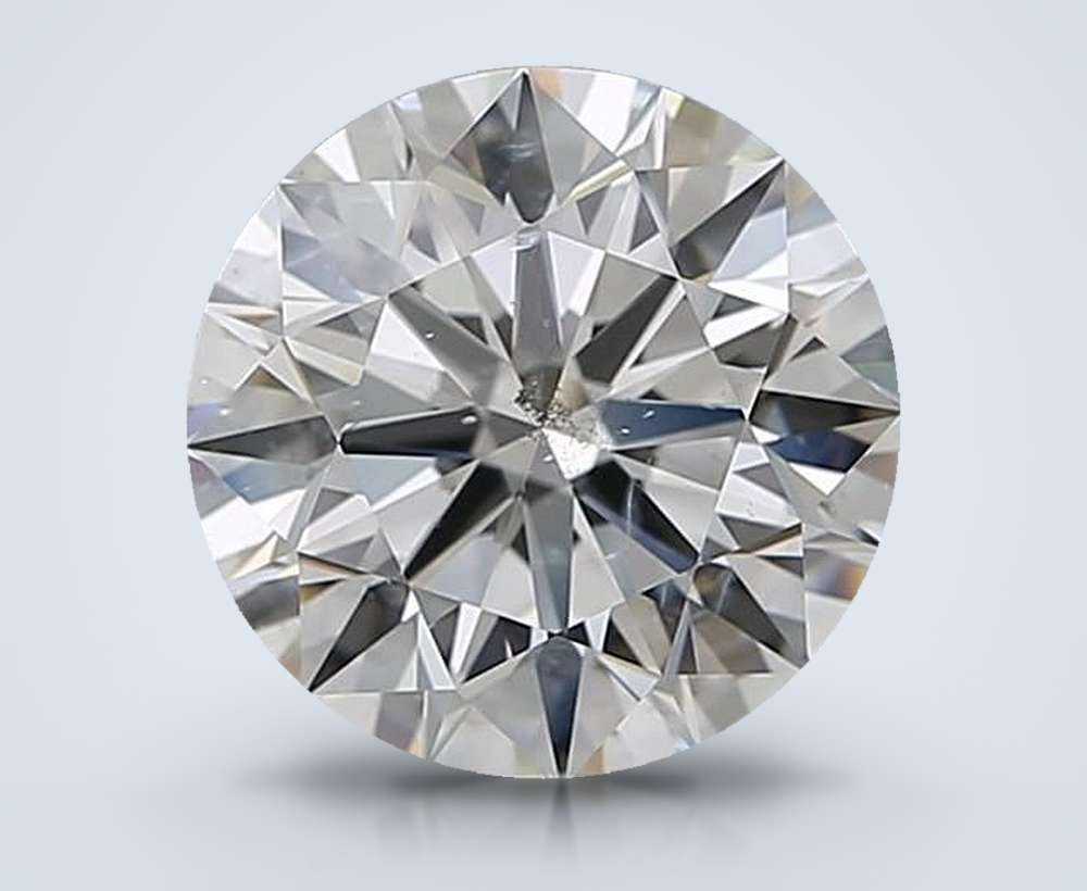 3.52ct I SI2 Rare Carat Ideal Cut Round Diamond