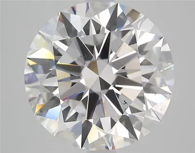 5.01ct D SI1 Rare Carat Ideal Cut Round Diamond